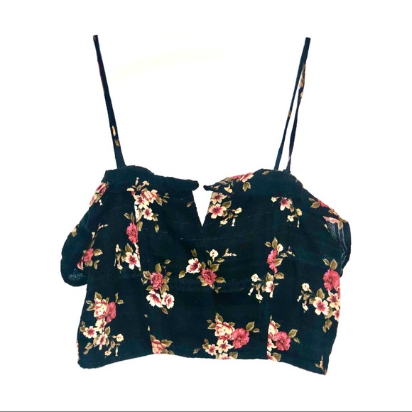 NWOT - American Eagle Floral Crop Top - Picture 1 of 3